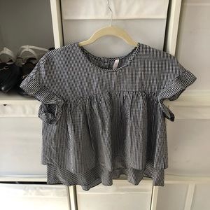 Zara Gingham Blouse